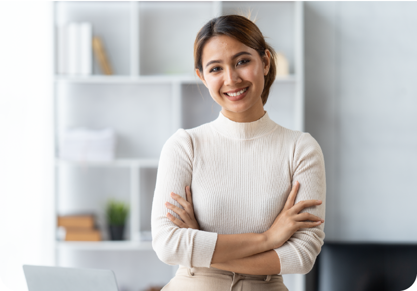 A young business woman posing 