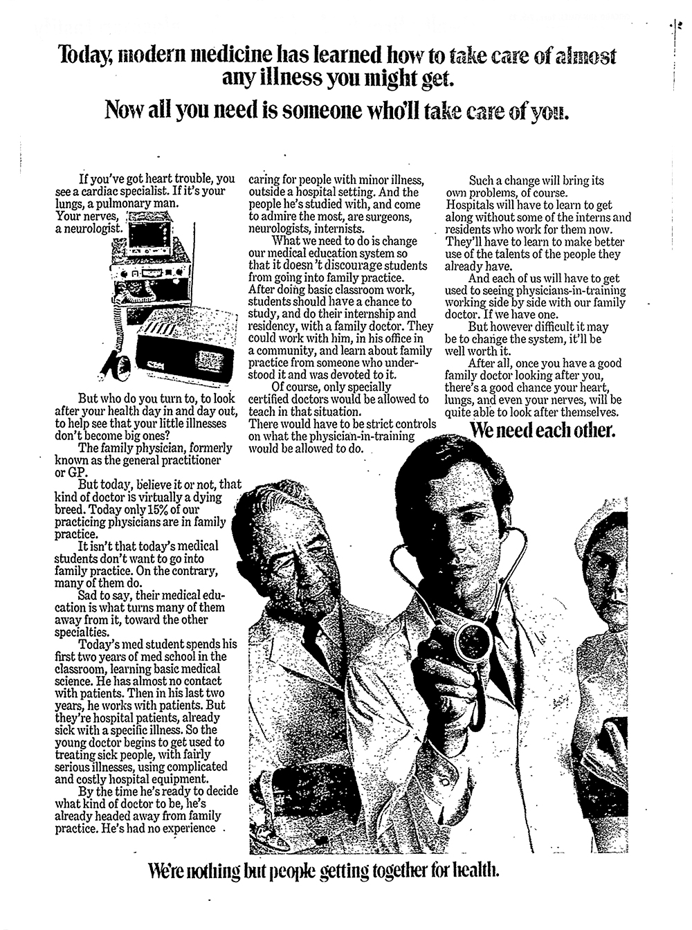 HCSC scan of newspaper advertisement from the Chicago Sun-Times.