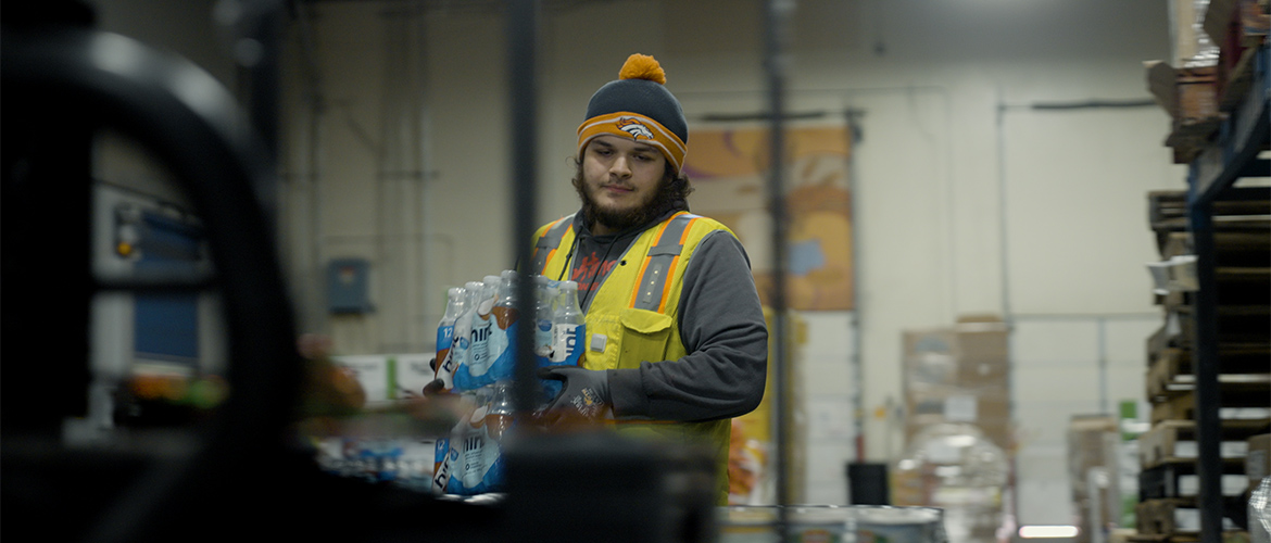 Participants in the job training program at Roadrunner Food Bank gain skills to become meaningfully employed