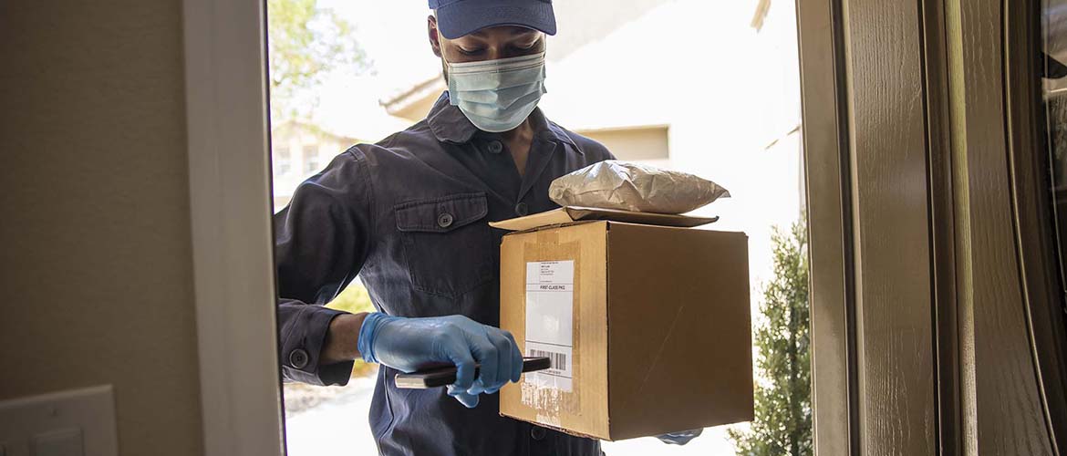 packages delivered to a front door